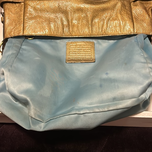 Coach Madison Gold Patent Leather Chain Strap Hobo Shoulder Bag - Picture 8 of 10